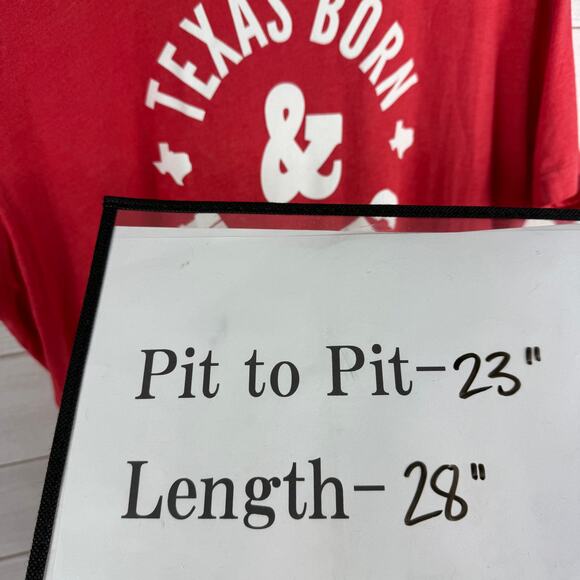 H-E-B Brand Shop Texas Born H-E-B Fed Adult‎ T-Shirt - Heather Red, XL - Picture 6 of 6